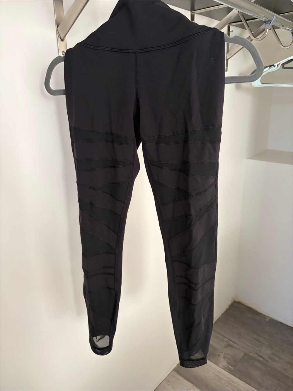 lululemon athletica Black Mesh Detail Leggings
